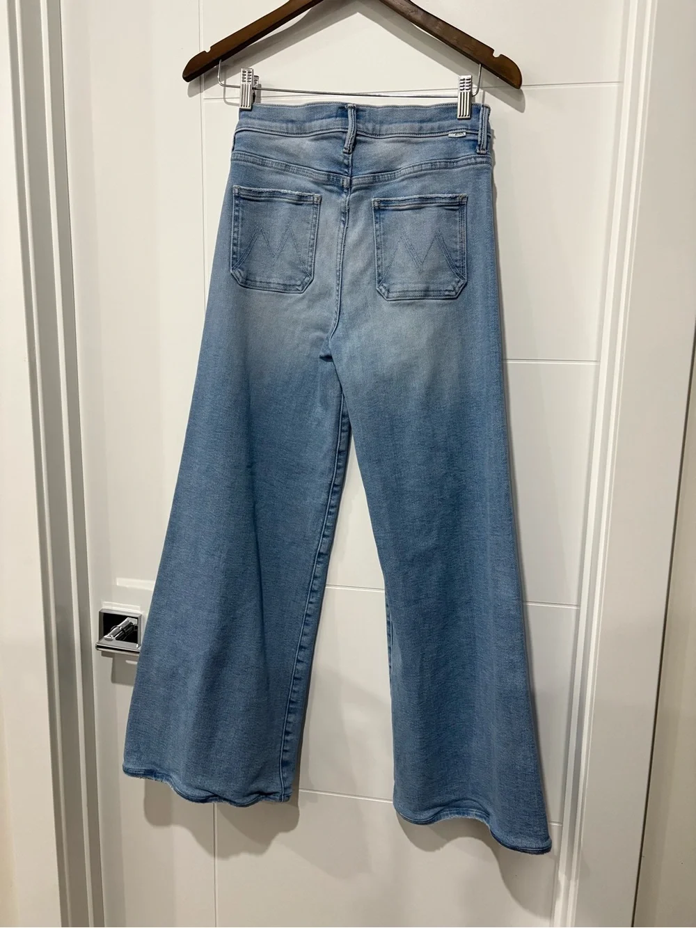 MOTHER Light Blue High-Rise Wide-Leg Jeans - Picture 8 of 12